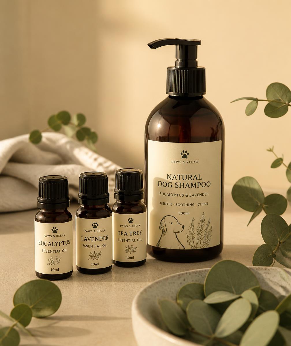 Shampoo y aceites esenciales usados en Royal Care